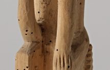 Chrystus Frasobliwy, drewno niepolichromowane, wys. 21 cm, MET/67186