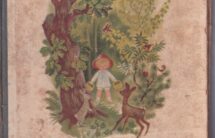 Okładka książki „Na jagody” z rysunkiem przedstawiającym chłopca w lesie i leśne zwierzęta