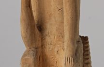 Chrystus Frasobliwy, drewno niepolichromowane, wys. 23,5 cm, MET/67183