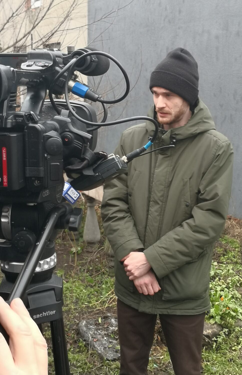Jakub Brodzik - autor muralu "Chełmionka i wehikuł czasu"