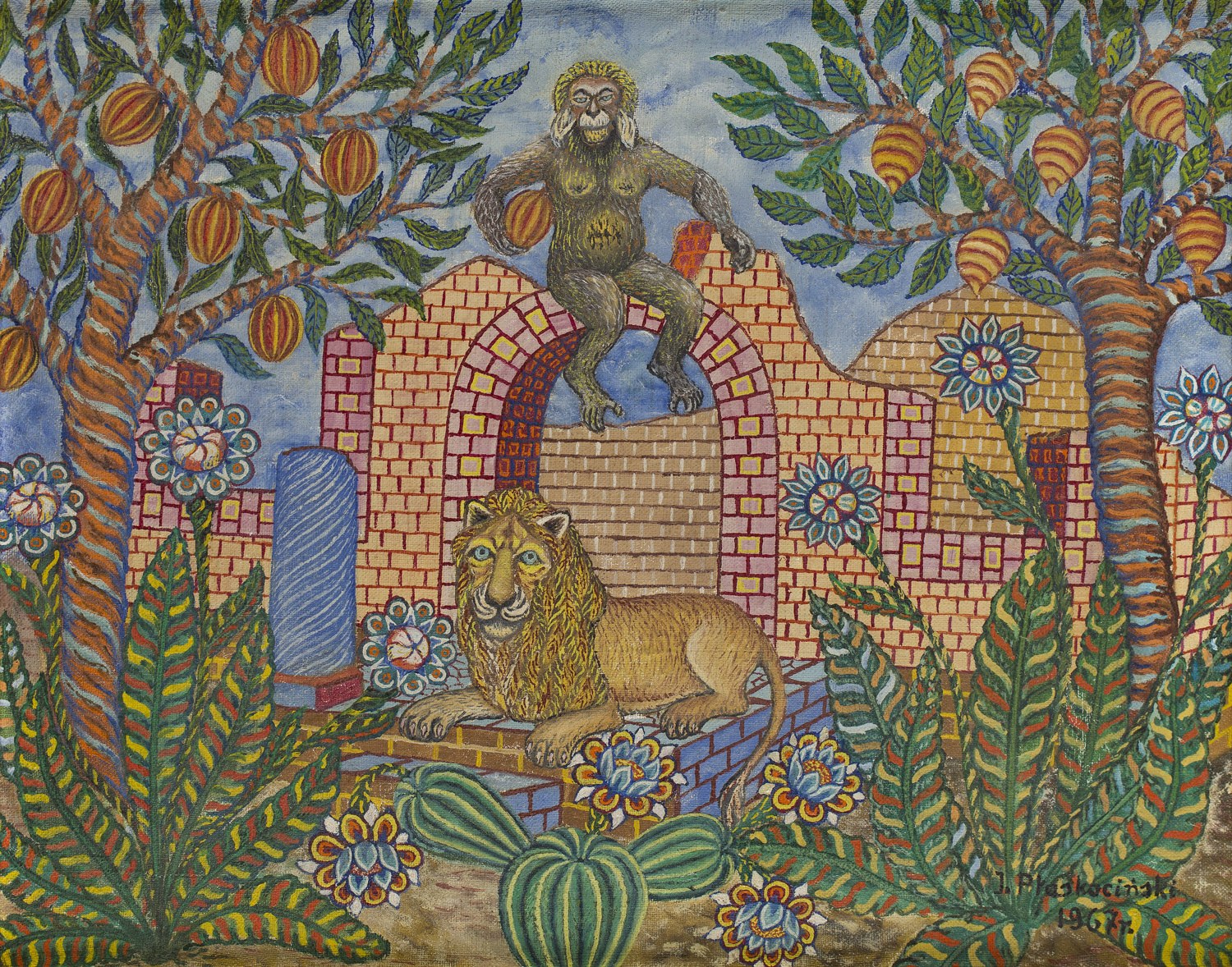 Lew i małpa