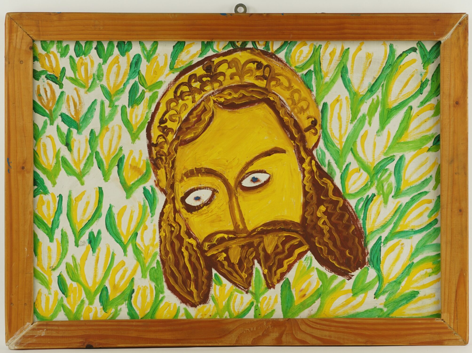 Głowa Jezusa w kwiatach