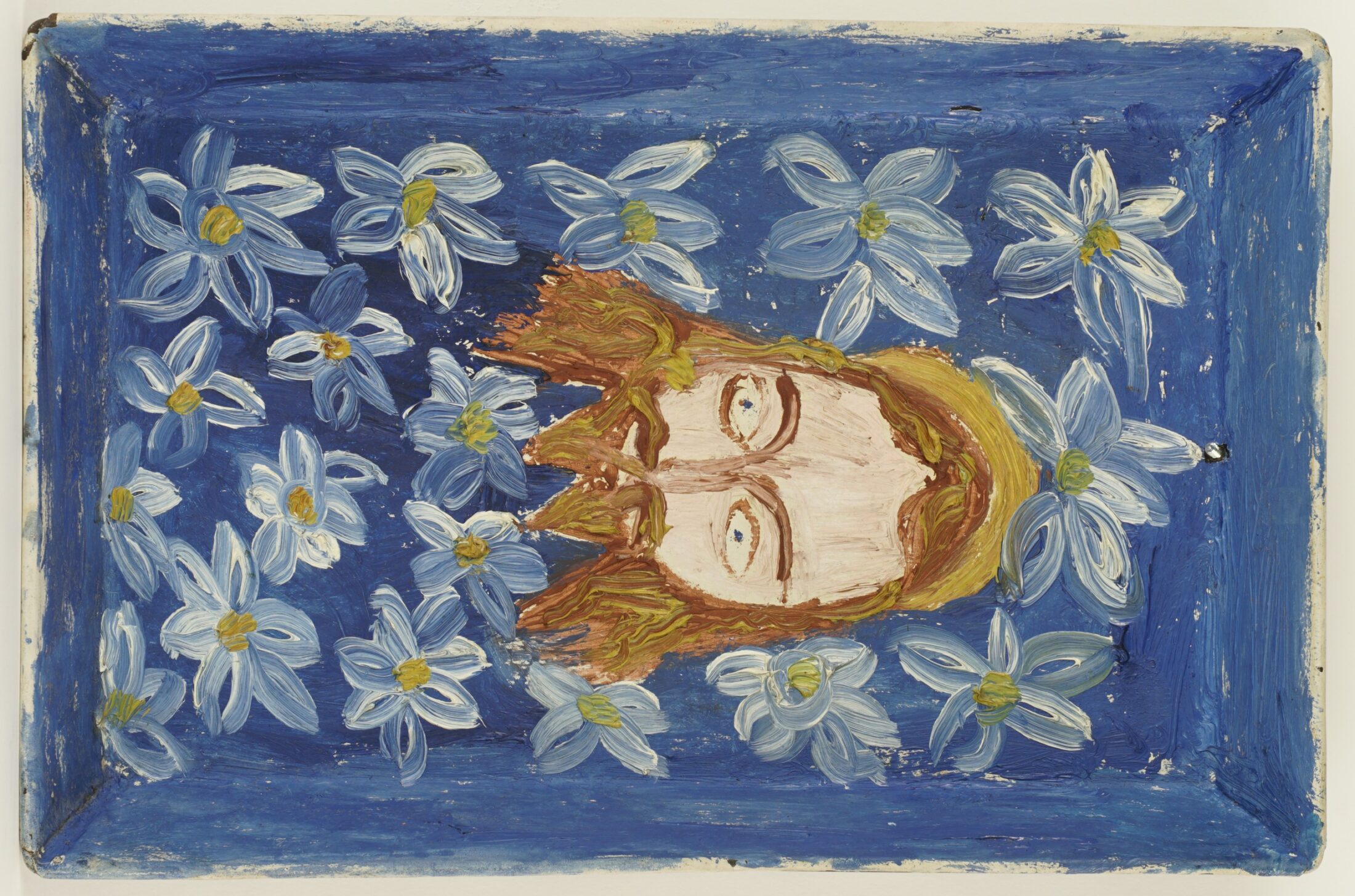 Głowa Jezusa w kwiatach