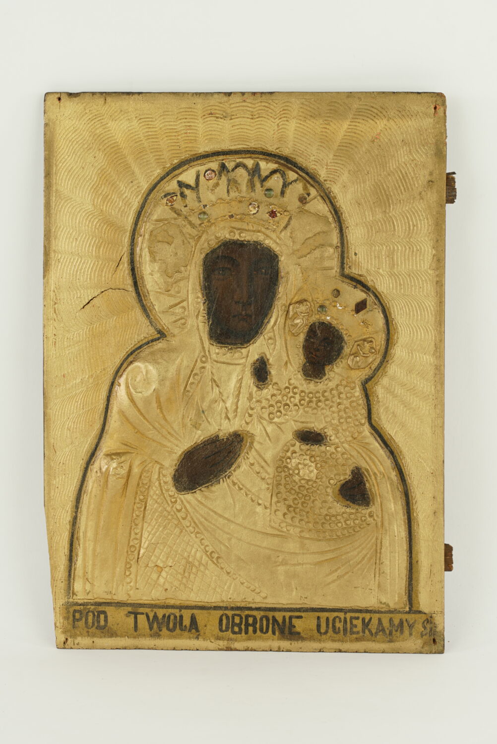 Obraz święty przedstawiający kobietę z dzieckiem na ręku