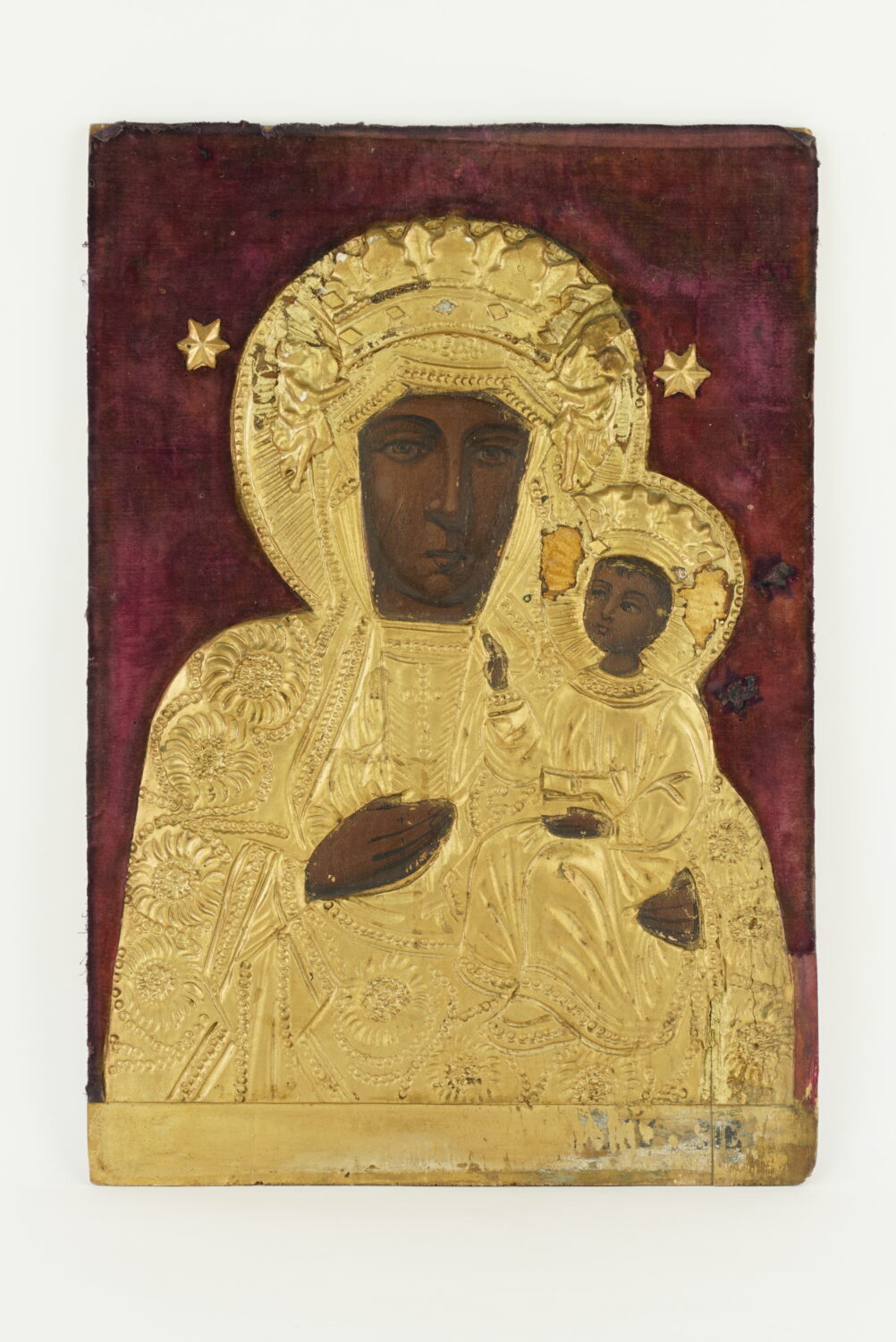 Obraz święty przedstawiający kobietę z dzieckiem na ręku