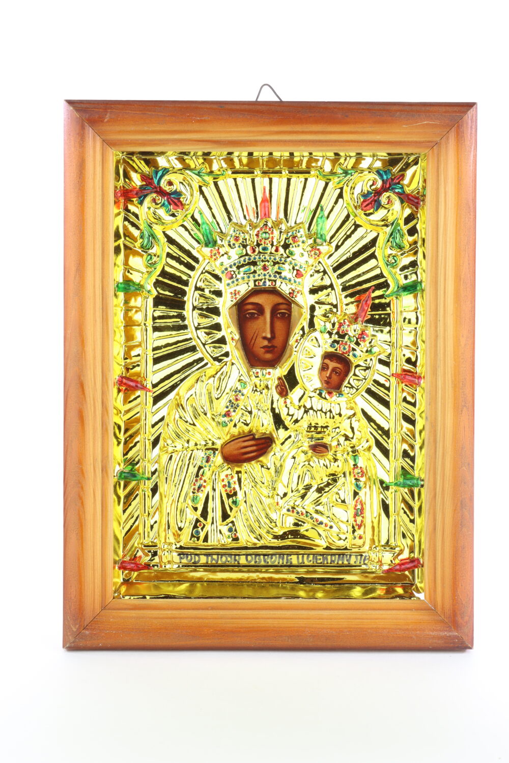 Obraz święty przedstawiający kobietę z dzieckiem na ręku