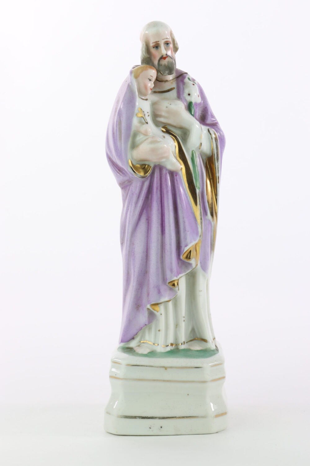 Figurka  mężczyzny z dzieciątkiem na rękach