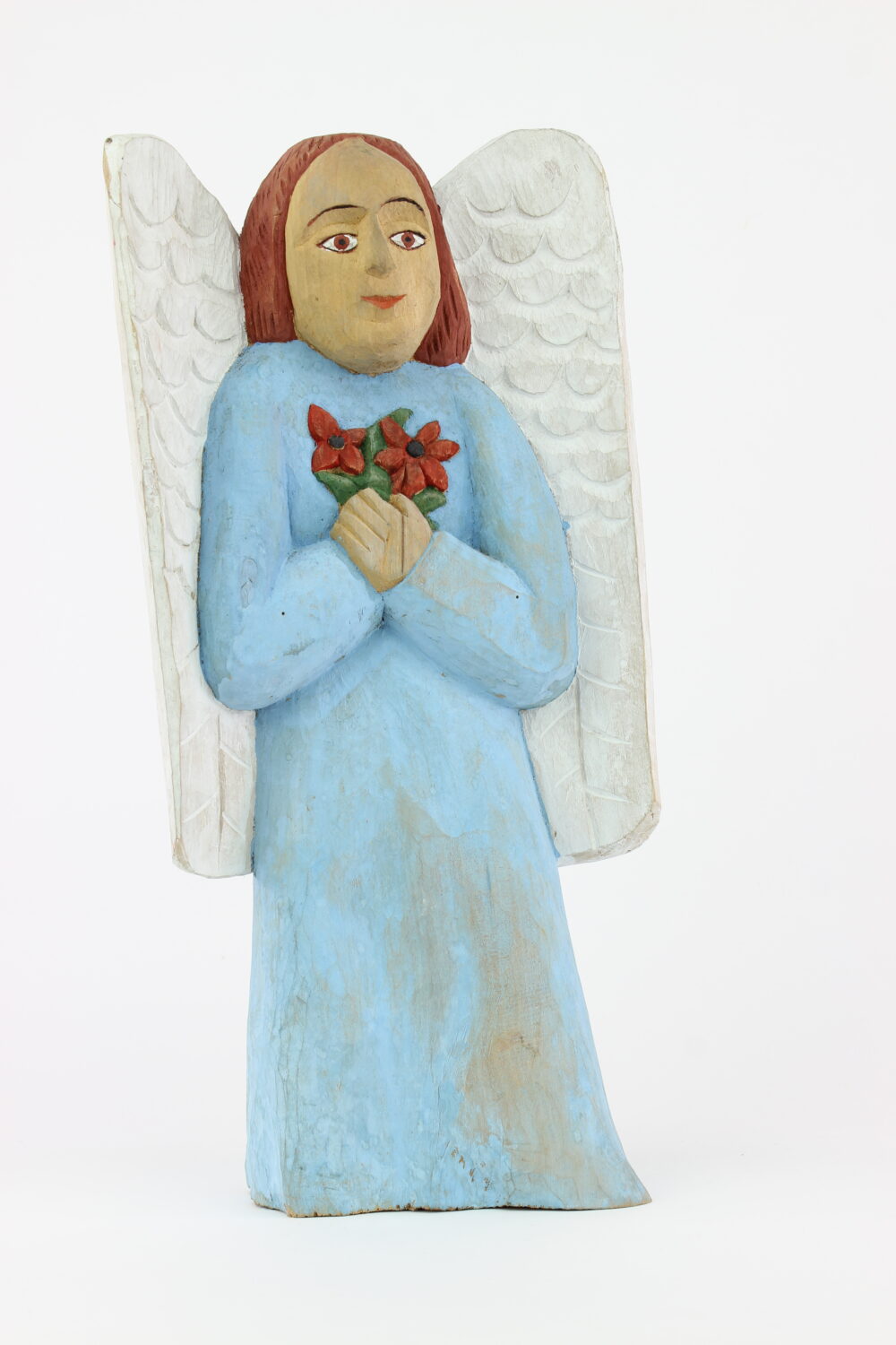 Anioł z kwiatami - rzeźba